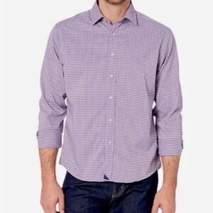 UNTUCKit Lorimar checked Button down Shirt Blue red purple Stretchy Mens XXL